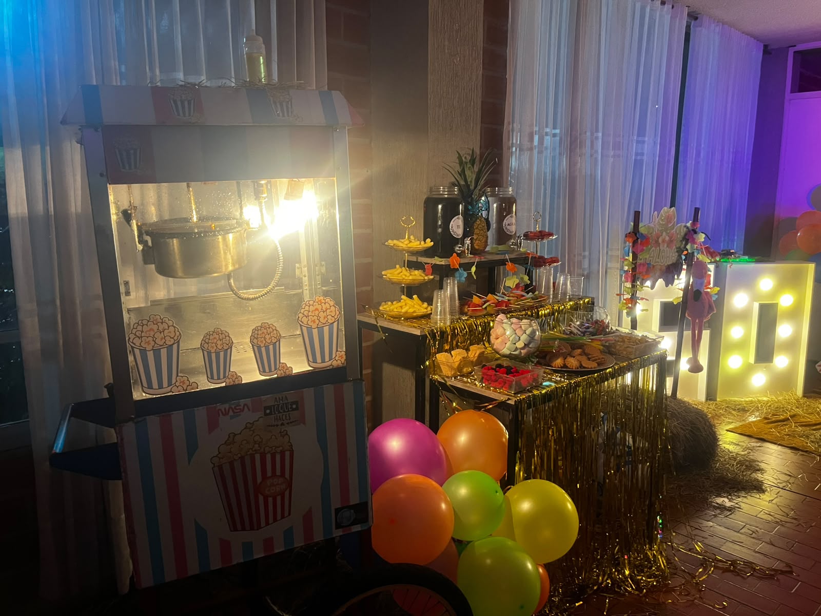 Estación de crispetas para eventos en Bogotá